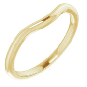 14k Yellow Band For 8x6 Mm Emerald Ring