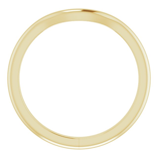 14k Yellow Band For 8x6 Mm Emerald Ring