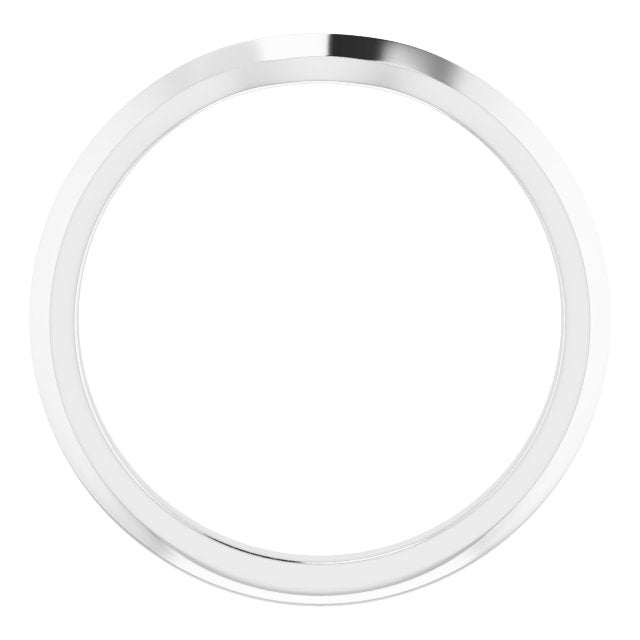 14K White Band for 7 mm Round Ring
