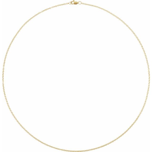 14K Rose 1.5 mm Cable 18' Chain