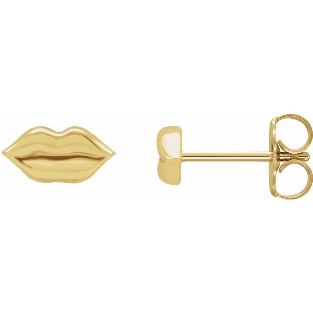 14K Yellow Lip Single Earring