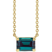 14K Yellow Lab-Grown Alexandrite 18' Necklace