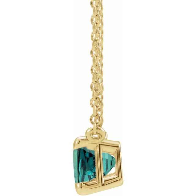 14K Yellow Lab-Grown Alexandrite 18' Necklace