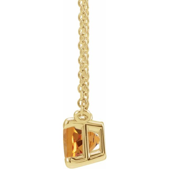 14K Yellow Natural Citrine 18' Necklace