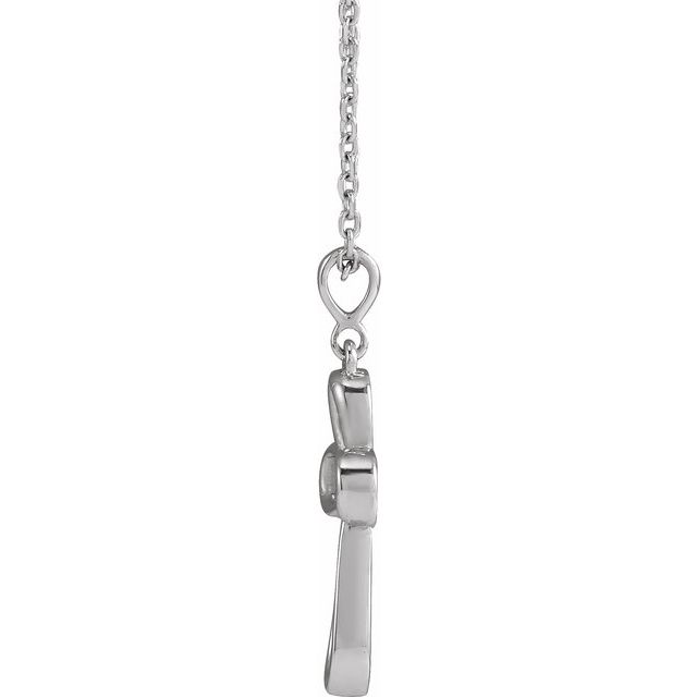 Sterling Silver Knotted Cross 16-18' Necklace
