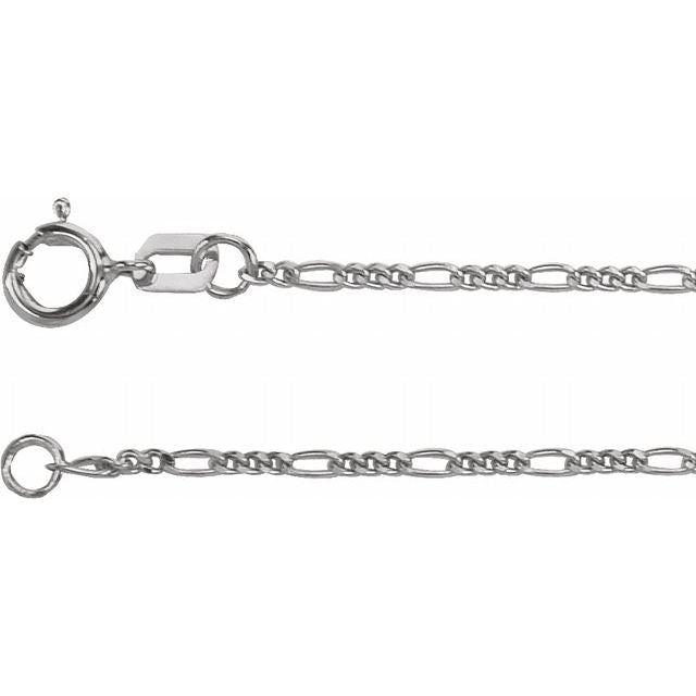 Sterling Silver 1.28 mm Figaro 24' Chain