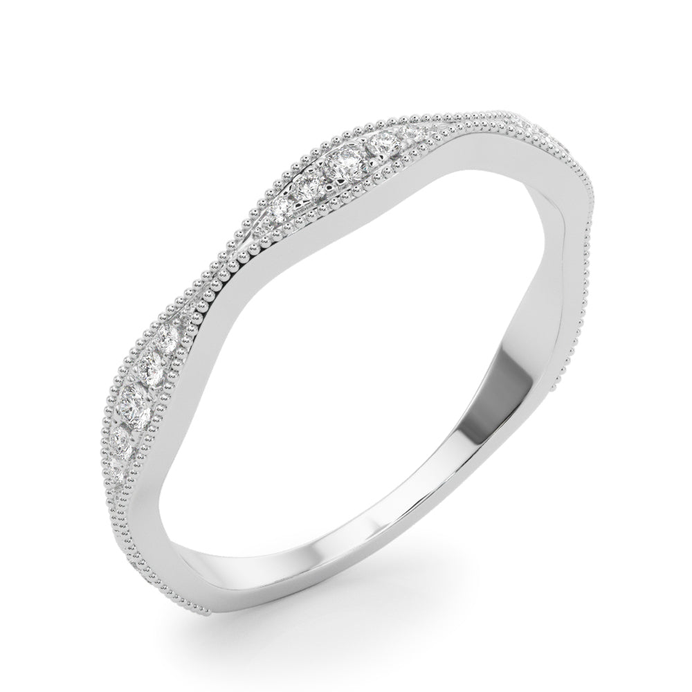 Diamond Milgrain Band