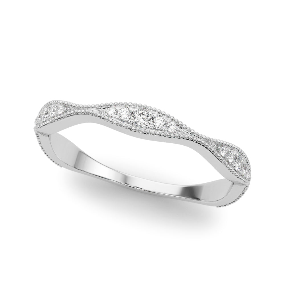 Diamond Milgrain Band