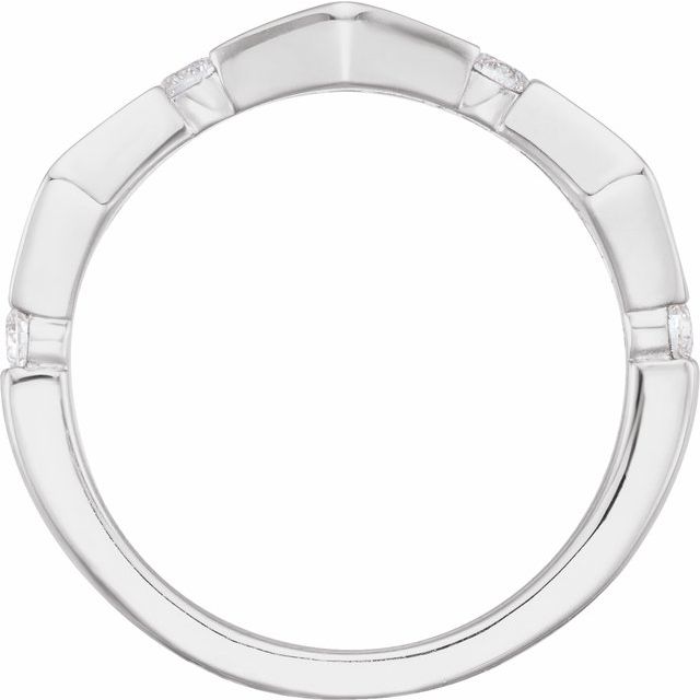 14k White 5/8 Ctw Natural Diamond Anniversary Band