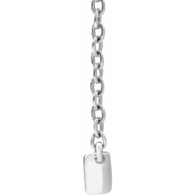 14K White 3/8 CTW Lab-Grown Diamond Bar 16-18' Necklace
