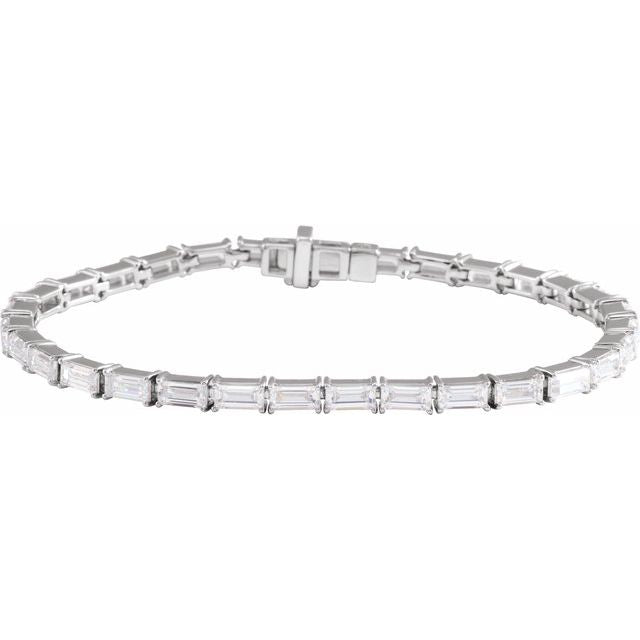 14K White 6 1/5 CTW Lab-Grown Diamond 7' Bracelet