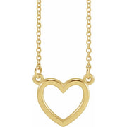 14k Yellow Heart 16' Necklace