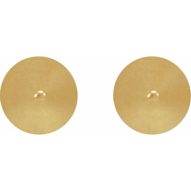 14K Yellow Spike Earrings