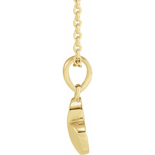 14K Yellow Heart 16-18' Necklace