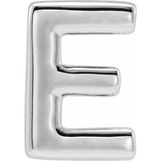 Sterling Silver Block Initial E Slide Pendant