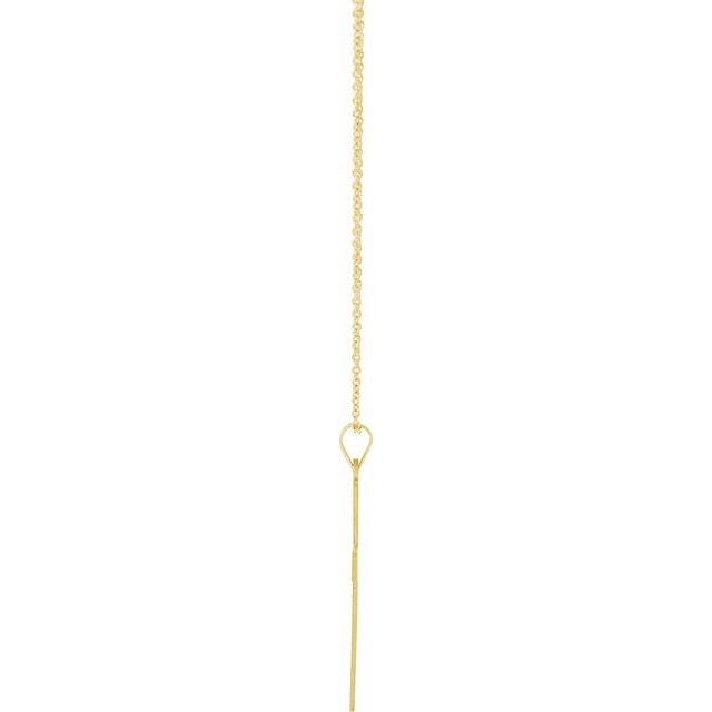 14k Yellow 39x25 Mm Cross 18' Necklace