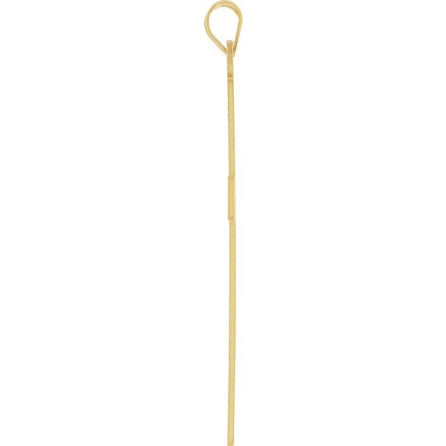 14k Yellow 39x25 Mm Cross Pendant