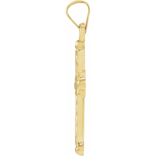 14K Yellow 20x14.5 mm Hollow Cross Pendant