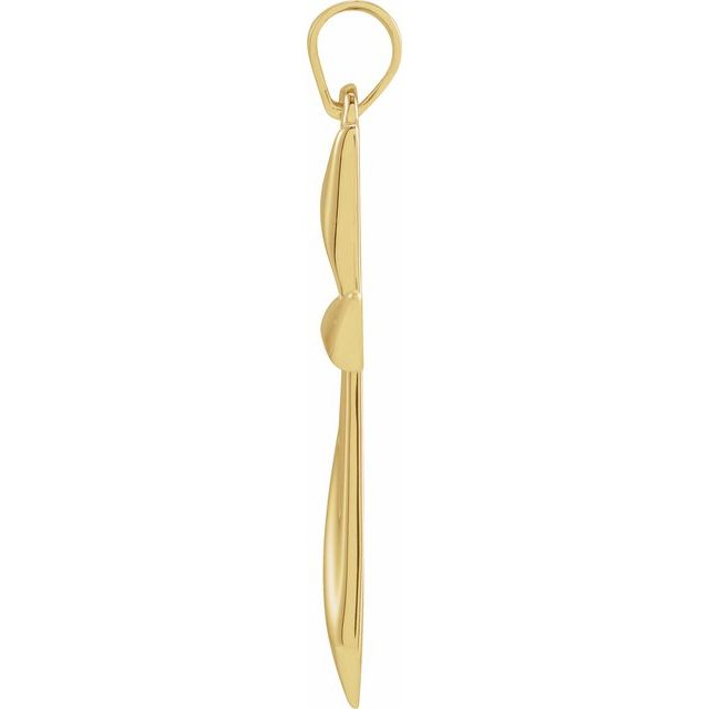 14K Yellow Cross Pendant