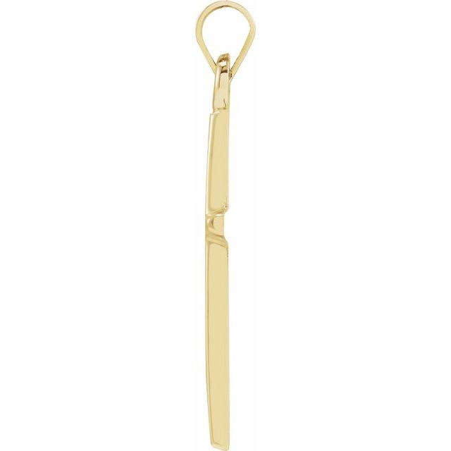 14K Yellow 27.8x15 mm Cross Pendant