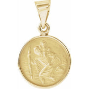 18K Yellow 13 mm St. Christopher Medal