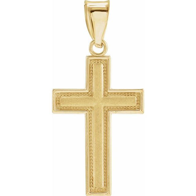 14K Yellow 20x13 mm Cross Pendant