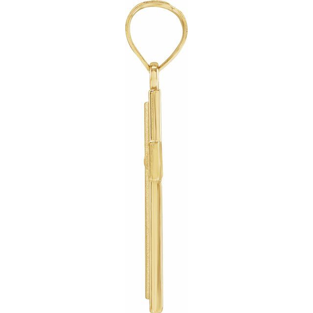 14K Yellow 20x13 mm Cross Pendant