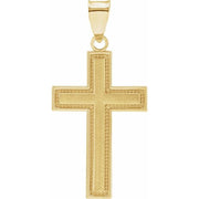 14K Yellow 23.75x15.5 mm Cross Pendant