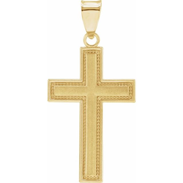 14K Yellow 23.75x15.5 mm Cross Pendant