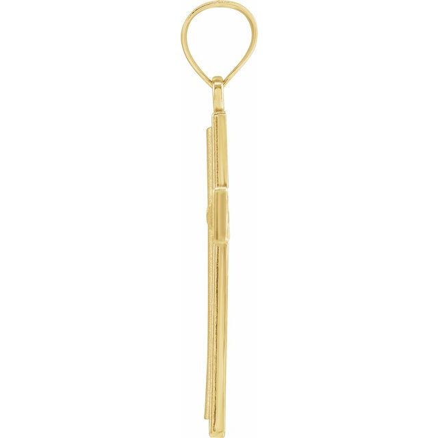 14K Yellow 23.75x15.5 mm Cross Pendant