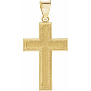 14K Yellow 29x19 mm Cross Pendant