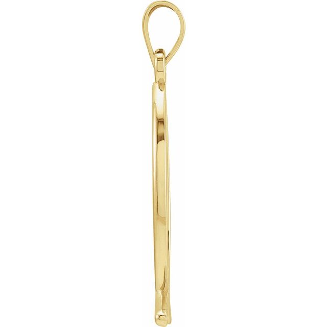 14K Yellow 24x9 mm Ichthus (Fish) Pendant