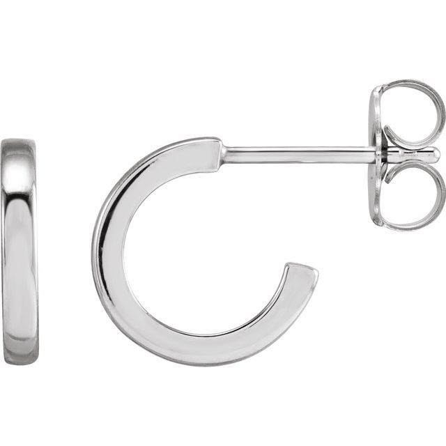 Sterling Silver 10 mm Hoop Earrings