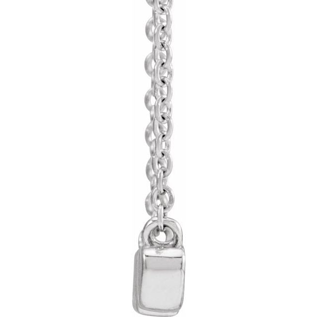 Sterling Silver 19.57x4.61 mm Nana 18' Necklace