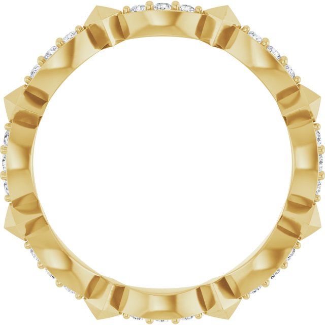 14K Yellow 1/4 CTW Natural Diamond Eternity Band Size 7