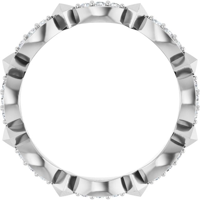 14K White 1/4 CTW Natural Diamond Eternity Band Size 7