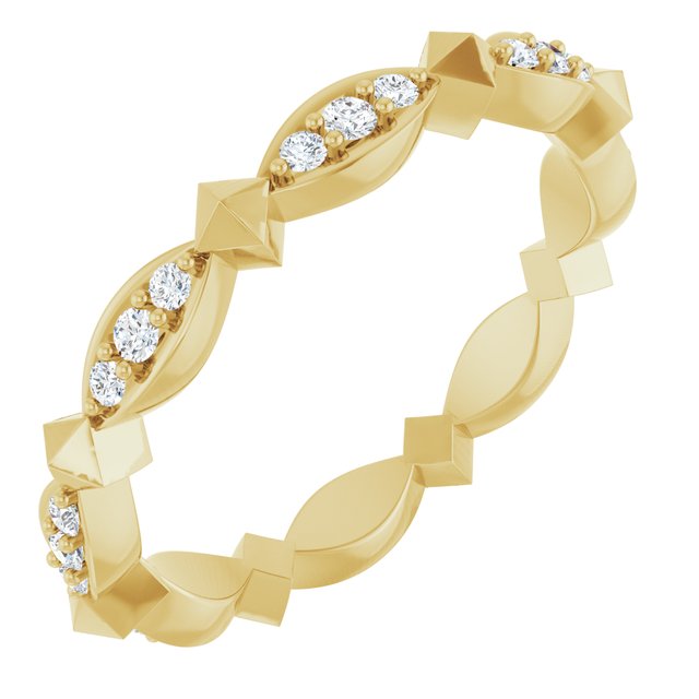14K Yellow 1/4 CTW Natural Diamond Eternity Band Size 7
