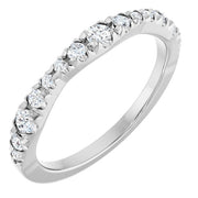14K White 1/3 CTW Natural Diamond French-Set Anniversary Band