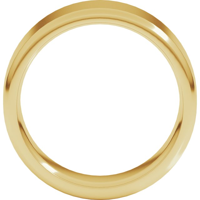 14K Yellow 8 mm Flat Comfort Fit Round Edge Band Size 5