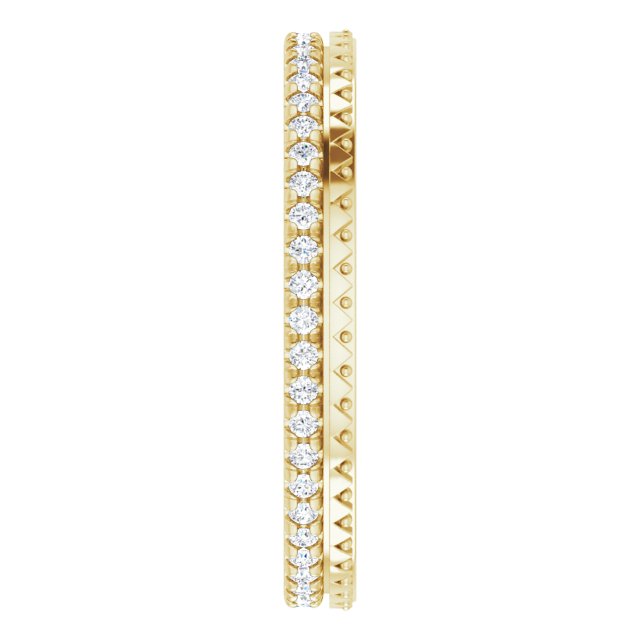 14K Yellow 1/5 CTW Natural Diamond Eternity Band Size 7
