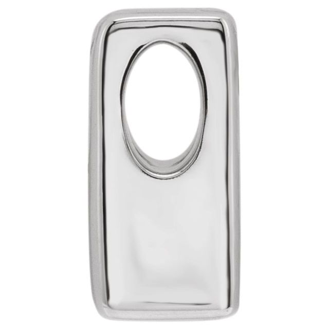 14K White Block Initial A Slide Pendant