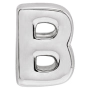 Sterling Silver Block Initial B Slide Pendant