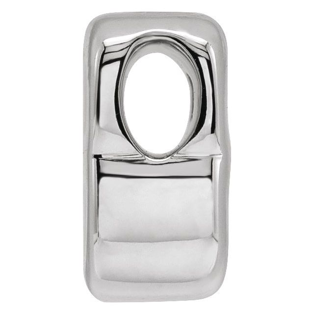 Sterling Silver Block Initial B Slide Pendant