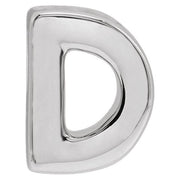 14K White Block Initial D Slide Pendant