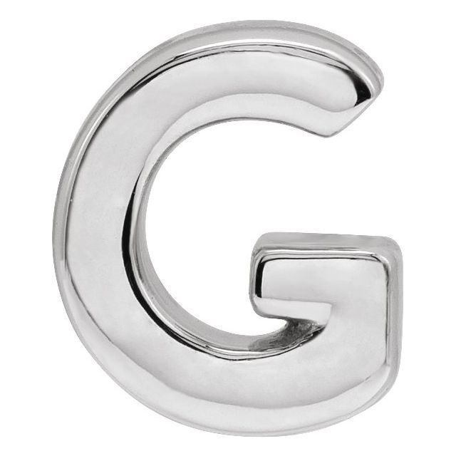 Sterling Silver Block Initial G Slide Pendant