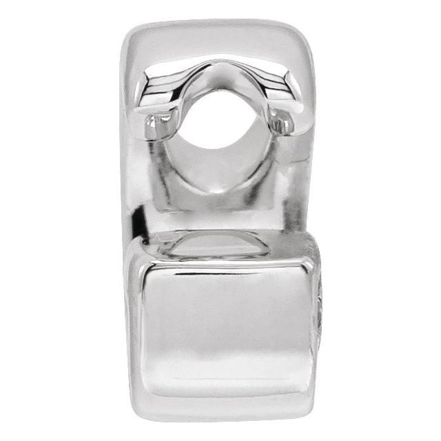 Sterling Silver Block Initial G Slide Pendant