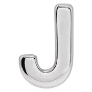 Sterling Silver Block Initial J Slide Pendant