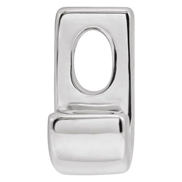 Sterling Silver Block Initial J Slide Pendant