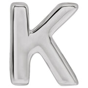Sterling Silver Block Initial K Slide Pendant