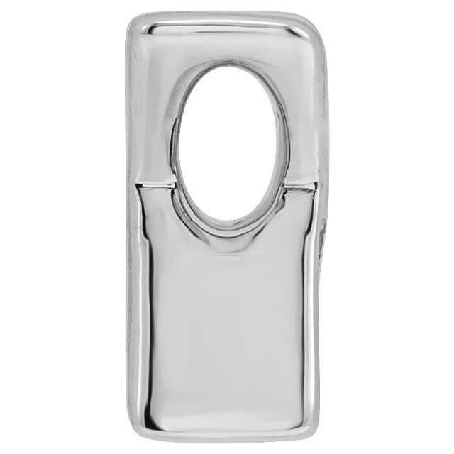Sterling Silver Block Initial K Slide Pendant